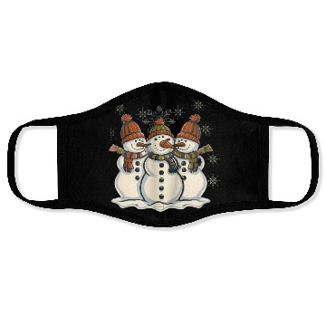 Discover Snowman Festive Greetings Face Masks