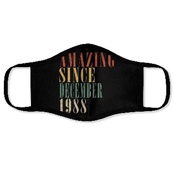Discover December 1988 Anniversary December 1988 December Face Masks