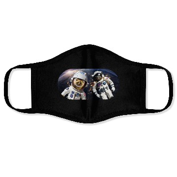 Discover Racoons in Space Face Masks