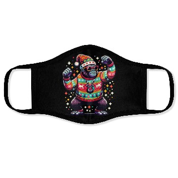Discover Gorilla With Sunglasses Face Masks