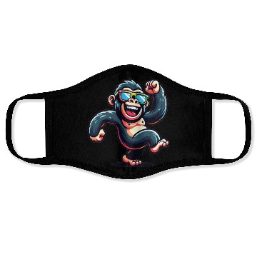 Discover Gorilla With Sunglasses Face Masks