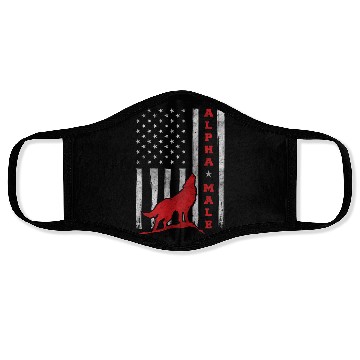 Discover Patriotic American Wolf US Flag Face Masks