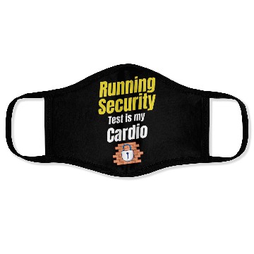 Discover Running Security Test Is My Cardio Funny Cyber Face Masks
