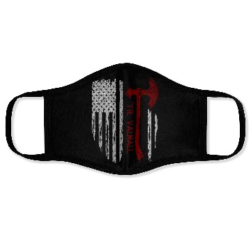 Discover Vikings Axe Valhalla US Flag Face Masks Viking