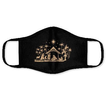 Discover Nativity Scene with Mary Joseph Baby Jesus Face Masks