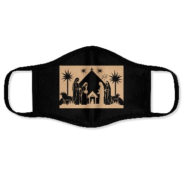 Discover Nativity Scene with Mary Joseph Baby Jesus Face Masks