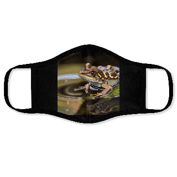 Discover Rain frog" cute crazy leopard frog Face Masks
