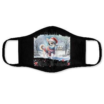 Discover Chihuahua In a Winter Wonderland Face Masks