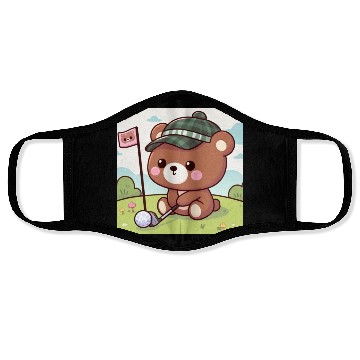 Discover Golfing bears Face Masks