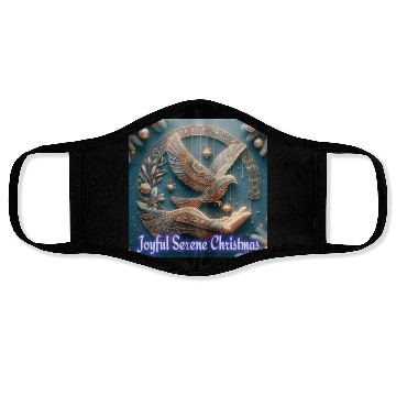 Discover Joyful Serene Christmas. Face Masks