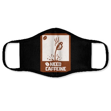 Discover Caffeine Needed Coffee Lover Face Masks