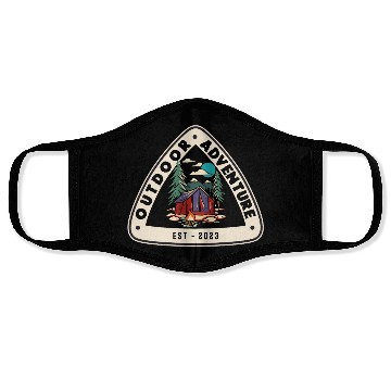 Discover Outdoor Adventure Camper Camping Campfire Tent Face Masks