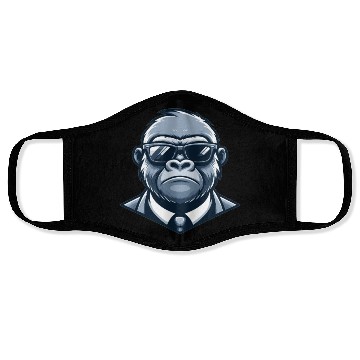 Discover Gorilla With Sunglasses Face Masks