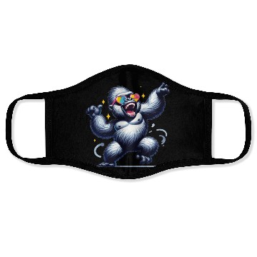 Discover Gorilla With Sunglasses Face Masks