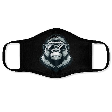 Discover Gorilla With Sunglasses Face Masks
