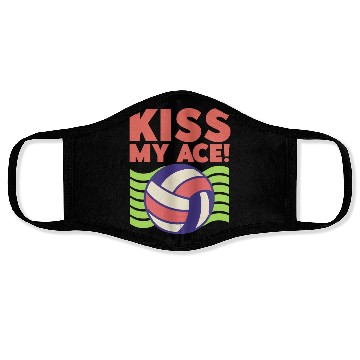 Discover Kiss My Ace Volleyball Lover Face Masks