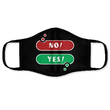 Discover No Yes Red And Green Speech Bubble Face Masks