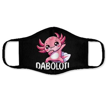 Discover Dabbing Axolotl Dancer Kawaii Newt Face Masks