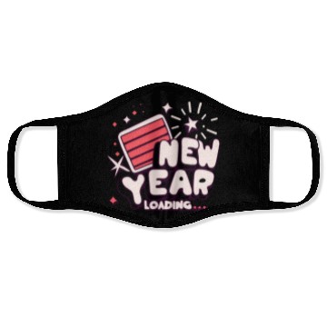 Discover NYE New Year Loading Cheers To Festive New Year's Face Masks