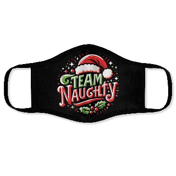 Discover Team Naughty Funny Christmas Face Masks