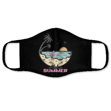 Discover Aloha Summer Flamingo Face Masks