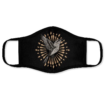 Discover Wild Bird In Flight Design Face Masks