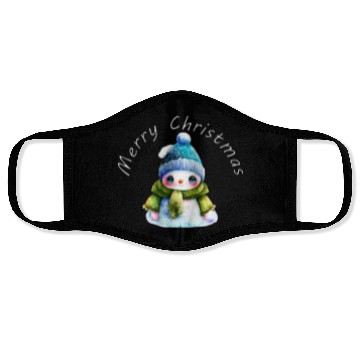 Discover Merry Christmas cute snowman Face Masks