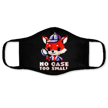 Discover Pixel Fox Detective: Retro Mystery Art Face Masks