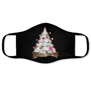 Discover beautiful gingerbread Christmas tree for Christmas Face Masks