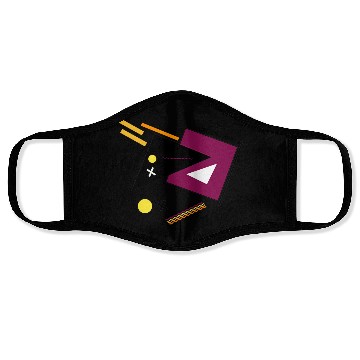 Discover Geometric Shapes Simple Colorful circle triangel Face Masks
