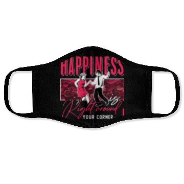 Discover Square Dancing Happiness Is Right Western Dancing Face Masks