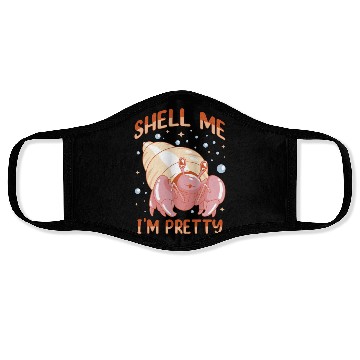 Discover Sea Creature Seafood Shells Hermit Crab Lover Face Masks