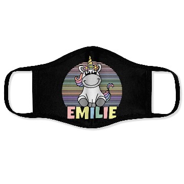 Discover Emilie Name Unicorn Face Masks