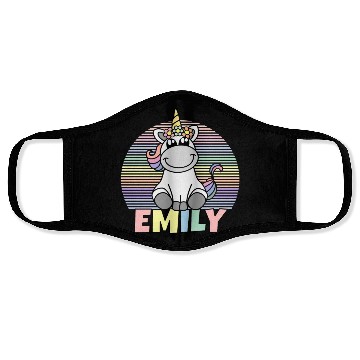 Discover Emily Name Unicorn Face Masks