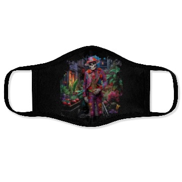 Discover Sustainably sourced day of the dead garden Face Masks