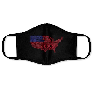 Discover Divine Geography: Jesus' USA Map Face Masks