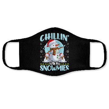 Discover Snowman Chillin' with my Snowmies Snow Lover Face Masks