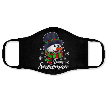 Discover Snowman Team Snowman Winter Time Snow Face Masks