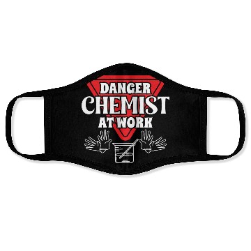 Discover Chemistry danger chemist at work science chemical Face Masks