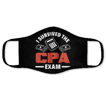Discover I Survived The CPA Exam Funny Accountant Gift Face Masks