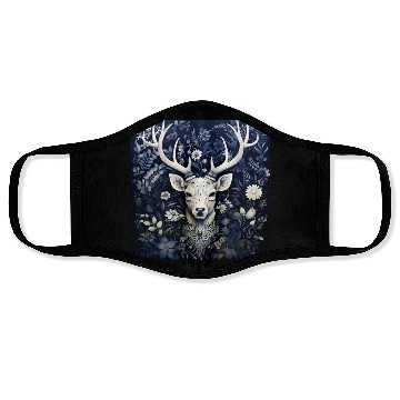 Discover Enchanted Forest Deer Winter Bloom Face Masks