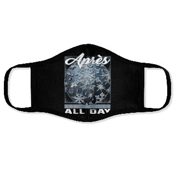 Discover Apres All Day Ski Microscopic Snowflake Detailed Face Masks