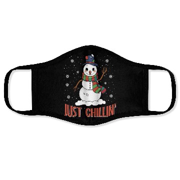 Discover Snowmen Just Chillin' Winter Time Snow Face Masks