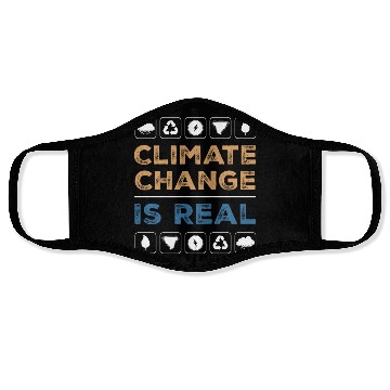 Discover Environment climate is real Face Masks