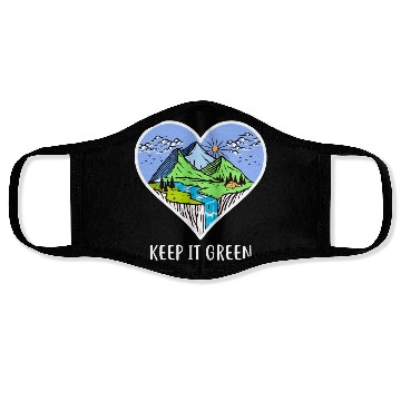 Discover Environment keep it green Face Masks