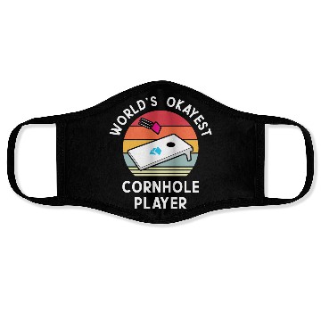 Discover Okayest Cornhole Player Men Women Face Masks