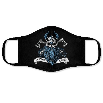 Discover Viking Metal Skull Beard Ax Music Face Masks