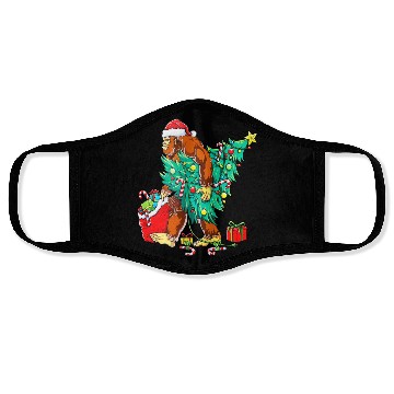 Discover Bigfoot Christmas Sasquatch Squad Crew Tree Lights Face Masks