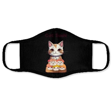 Discover Cat Sushi Face Masks