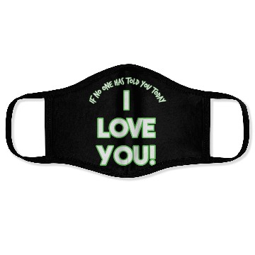 Discover i love you Face Masks